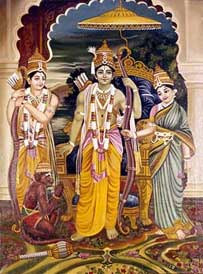 Sita Rama and Hanuman